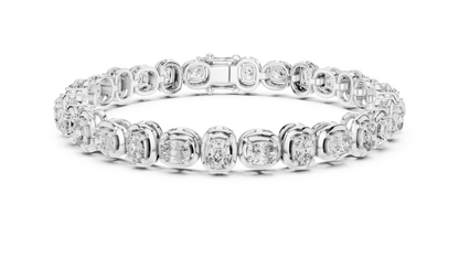Luxe Cushion-Cut Diamond Tennis Bracelet