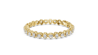 Luxe Cushion-Cut Diamond Tennis Bracelet