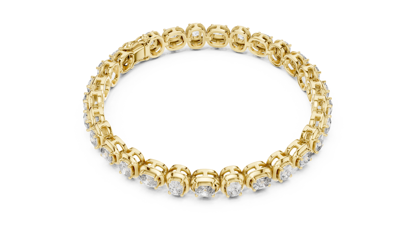 Luxe Cushion-Cut Diamond Tennis Bracelet