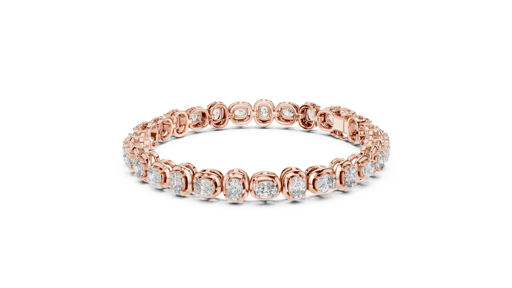 Bridal Cushion Diamond Tennis Bracelet