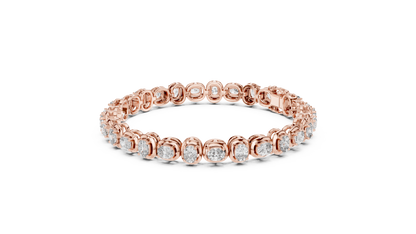 Bridal Cushion Diamond Tennis Bracelet