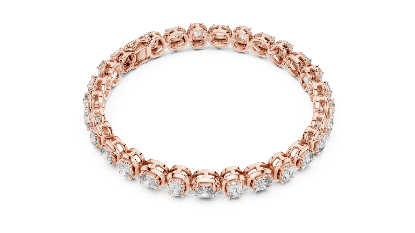 Bridal Cushion Diamond Tennis Bracelet