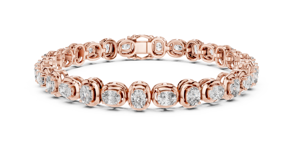 Bridal Cushion Diamond Tennis Bracelet