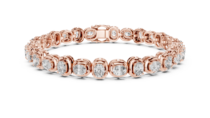 Bridal Cushion Diamond Tennis Bracelet