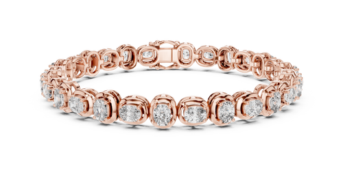Bridal Cushion Diamond Tennis Bracelet