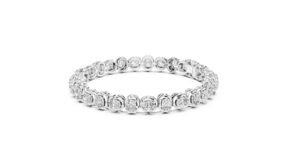 Bridal Cushion Diamond Tennis Bracelet