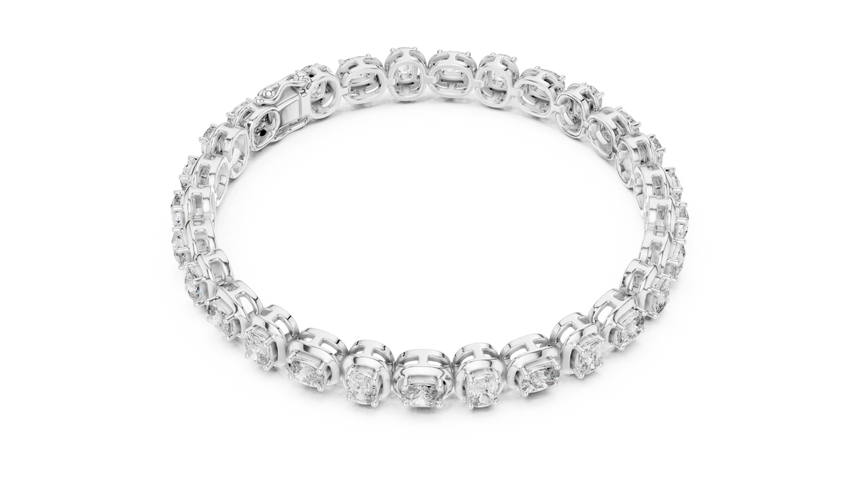 Bridal Cushion Diamond Tennis Bracelet