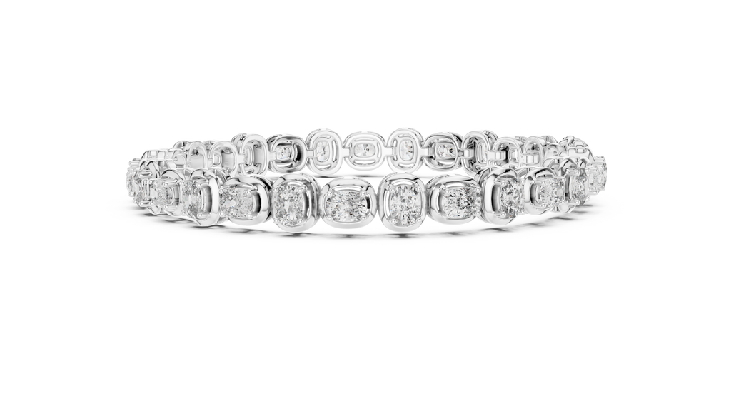 Bridal Cushion Diamond Tennis Bracelet