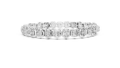 Bridal Cushion Diamond Tennis Bracelet