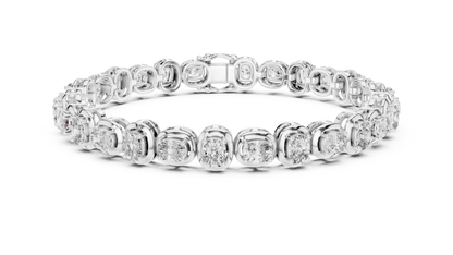 Bridal Cushion Diamond Tennis Bracelet