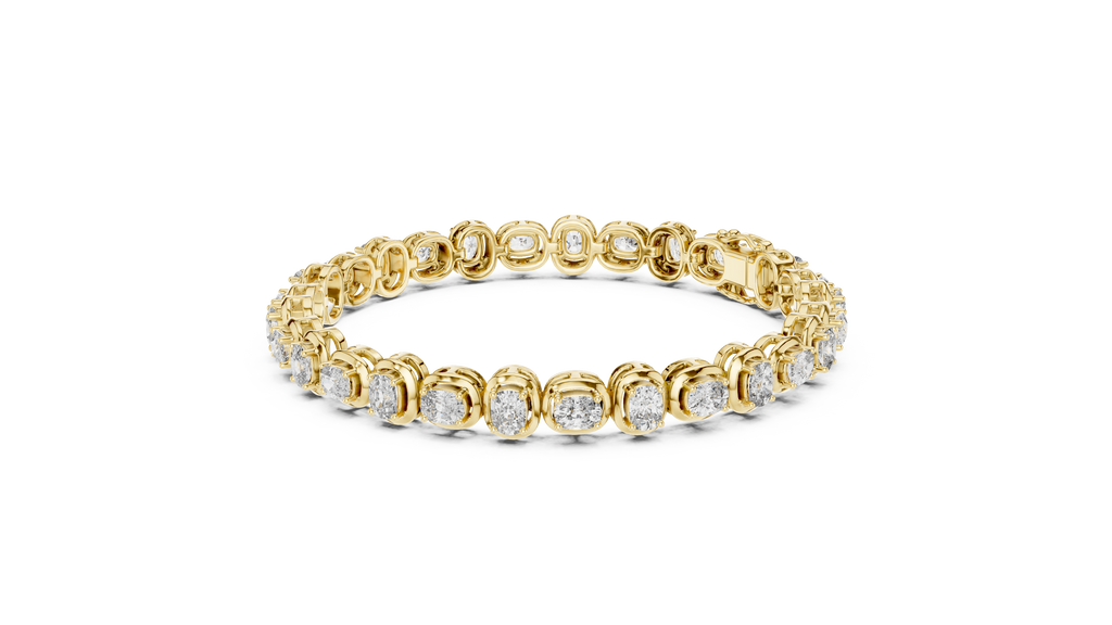 Bridal Cushion Diamond Tennis Bracelet
