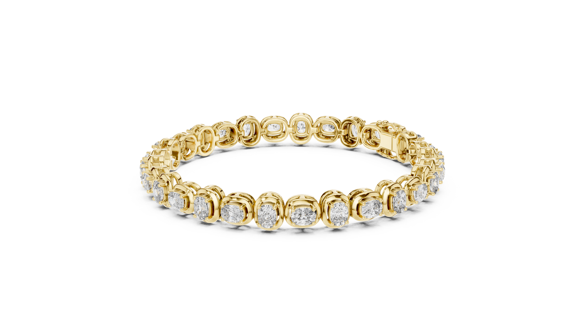 Bridal Cushion Diamond Tennis Bracelet