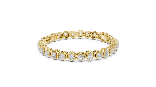 Bridal Cushion Diamond Tennis Bracelet