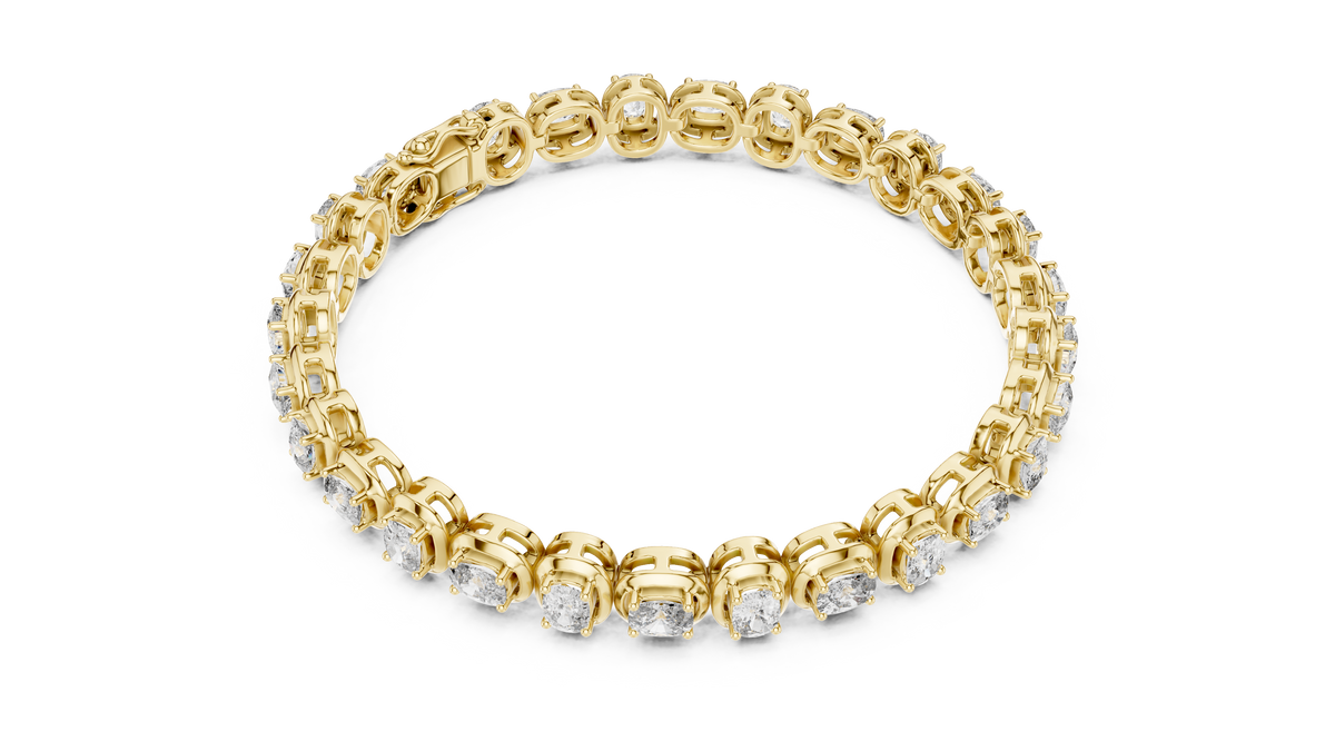 Bridal Cushion Diamond Tennis Bracelet
