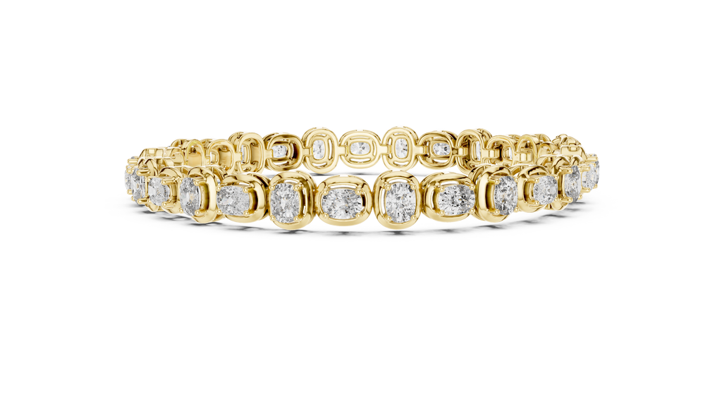 Bridal Cushion Diamond Tennis Bracelet