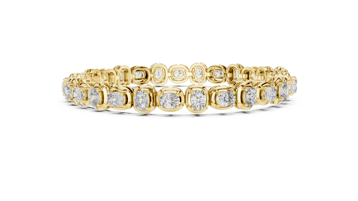 Bridal Cushion Diamond Tennis Bracelet
