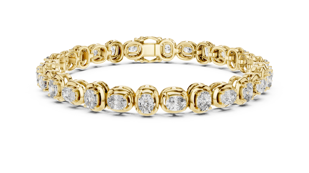 Bridal Cushion Diamond Tennis Bracelet