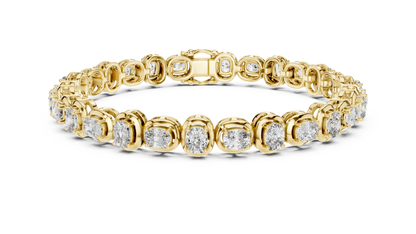 Bridal Cushion Diamond Tennis Bracelet