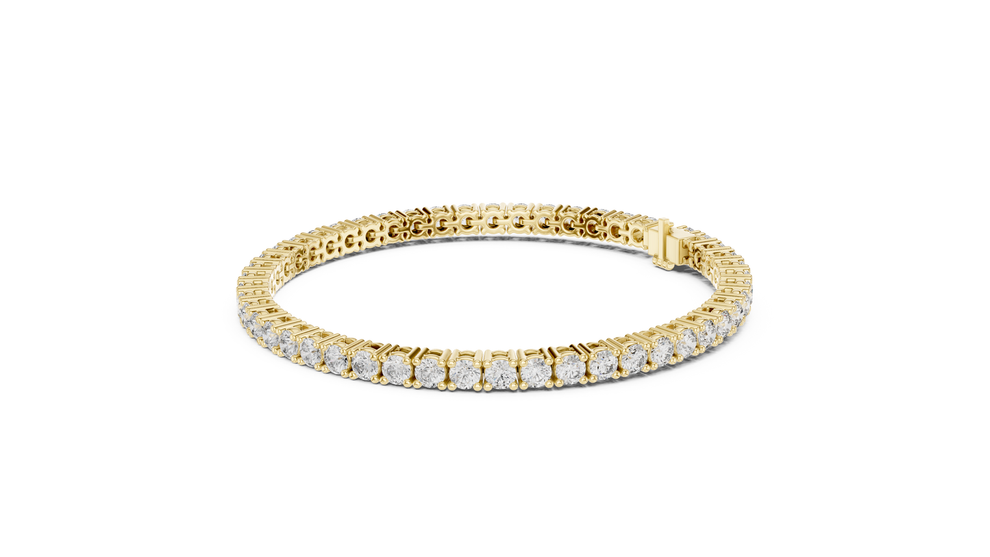 Golden Cascade Diamond Bracelet