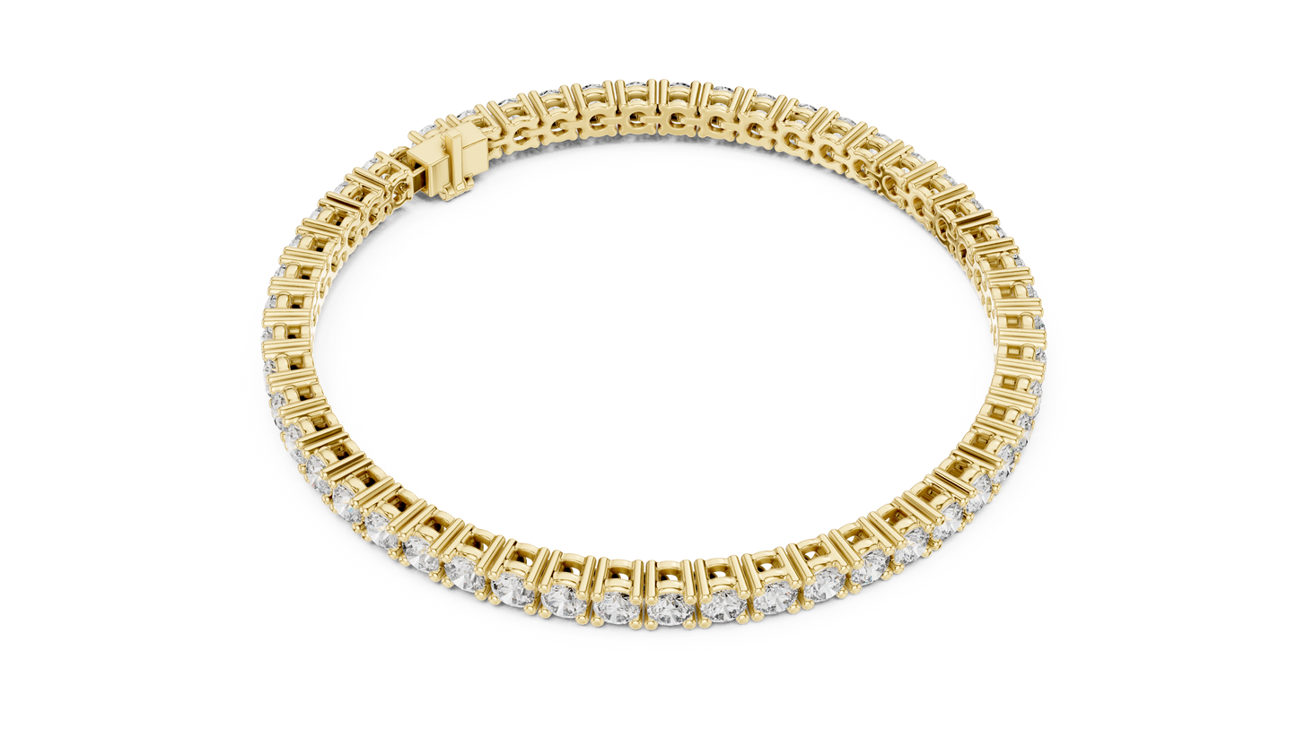Golden Cascade Diamond Bracelet
