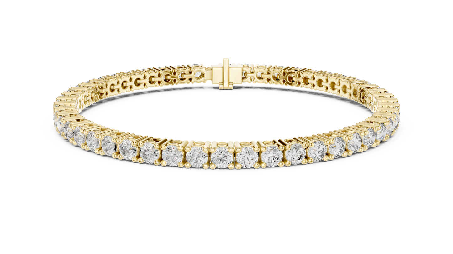 Golden Cascade Diamond Bracelet