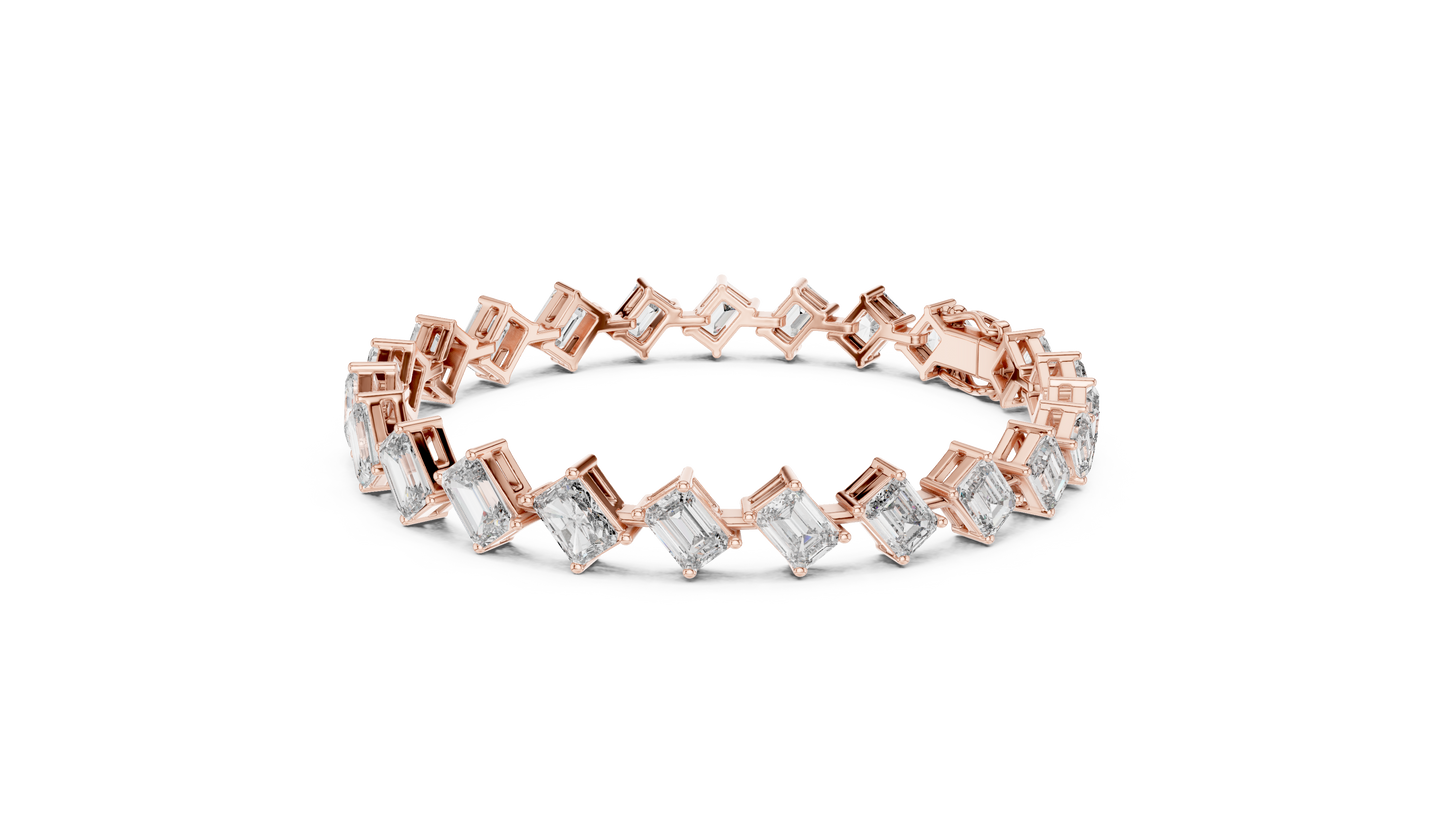 Regal Edge Diamond Line Bracelet