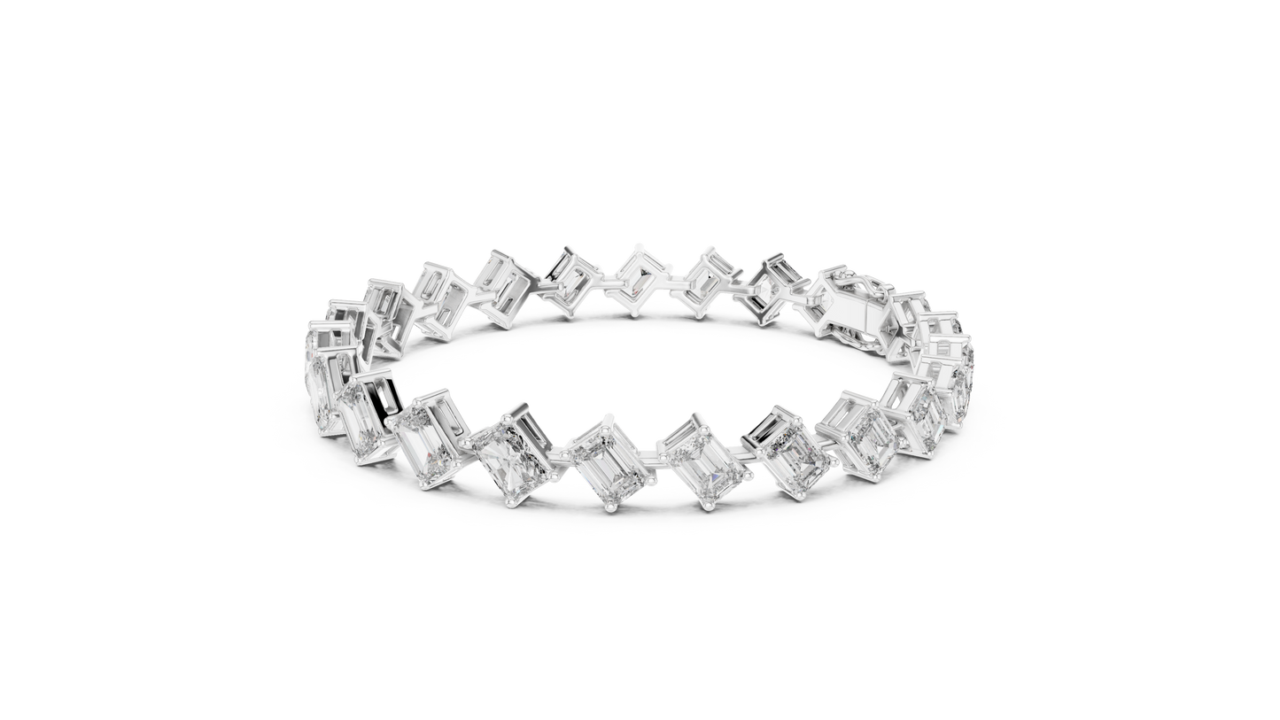 Regal Edge Diamond Line Bracelet