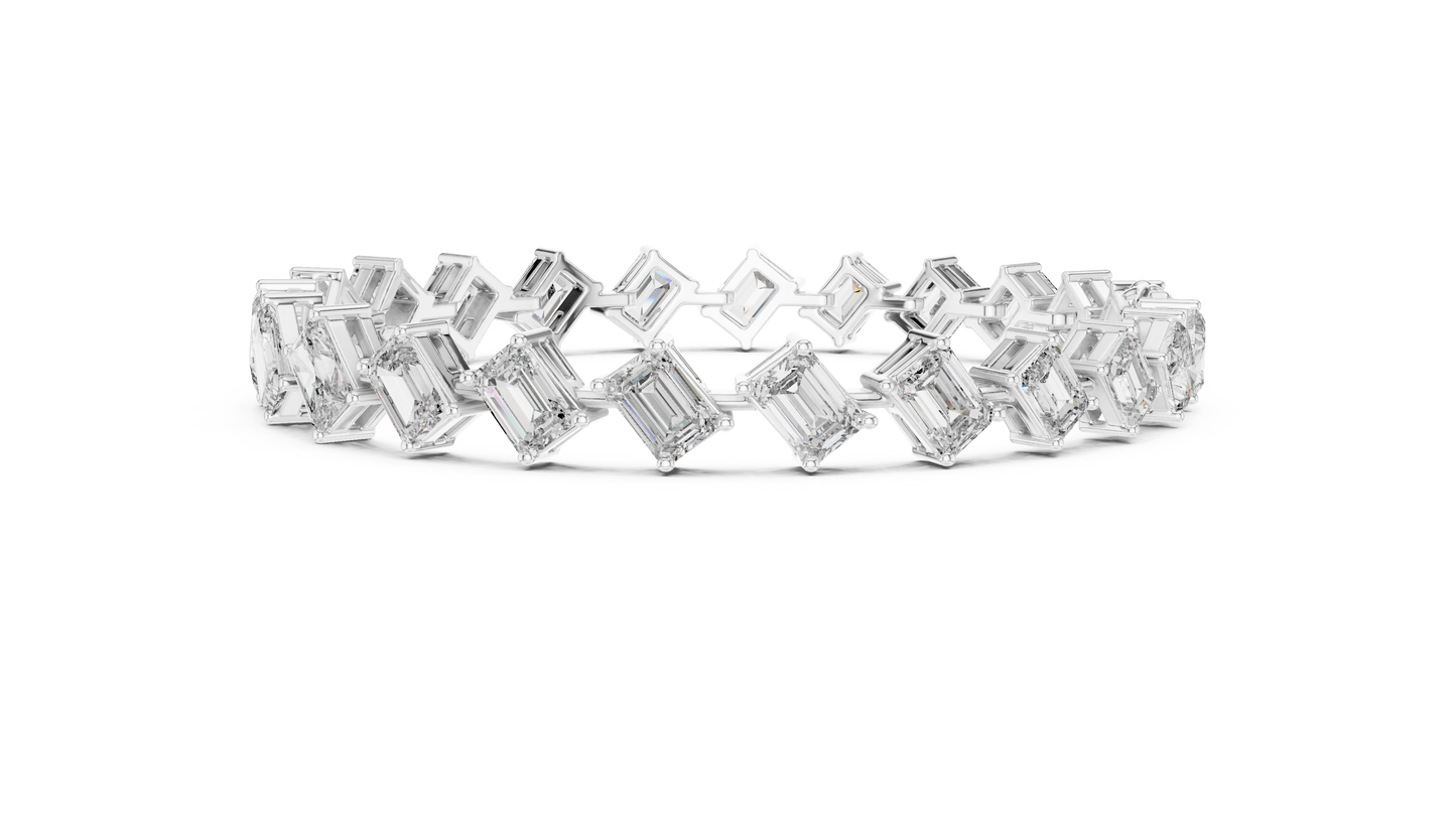 Regal Edge Diamond Line Bracelet