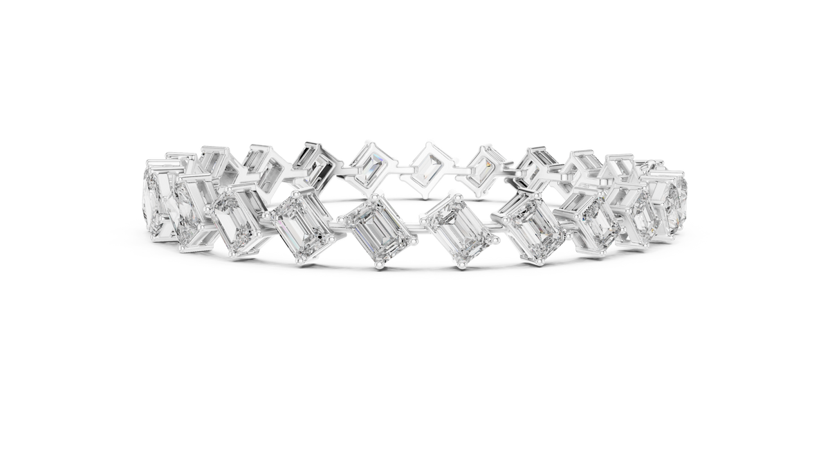 Regal Edge Diamond Line Bracelet