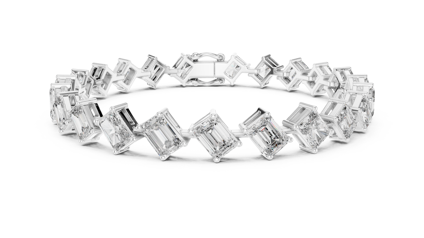 Regal Edge Diamond Line Bracelet