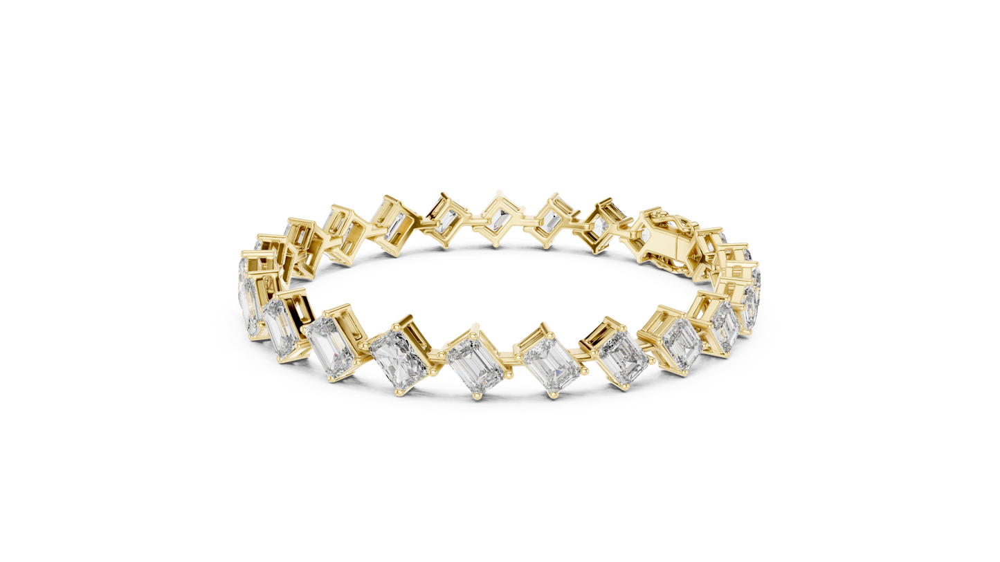 Regal Edge Diamond Line Bracelet