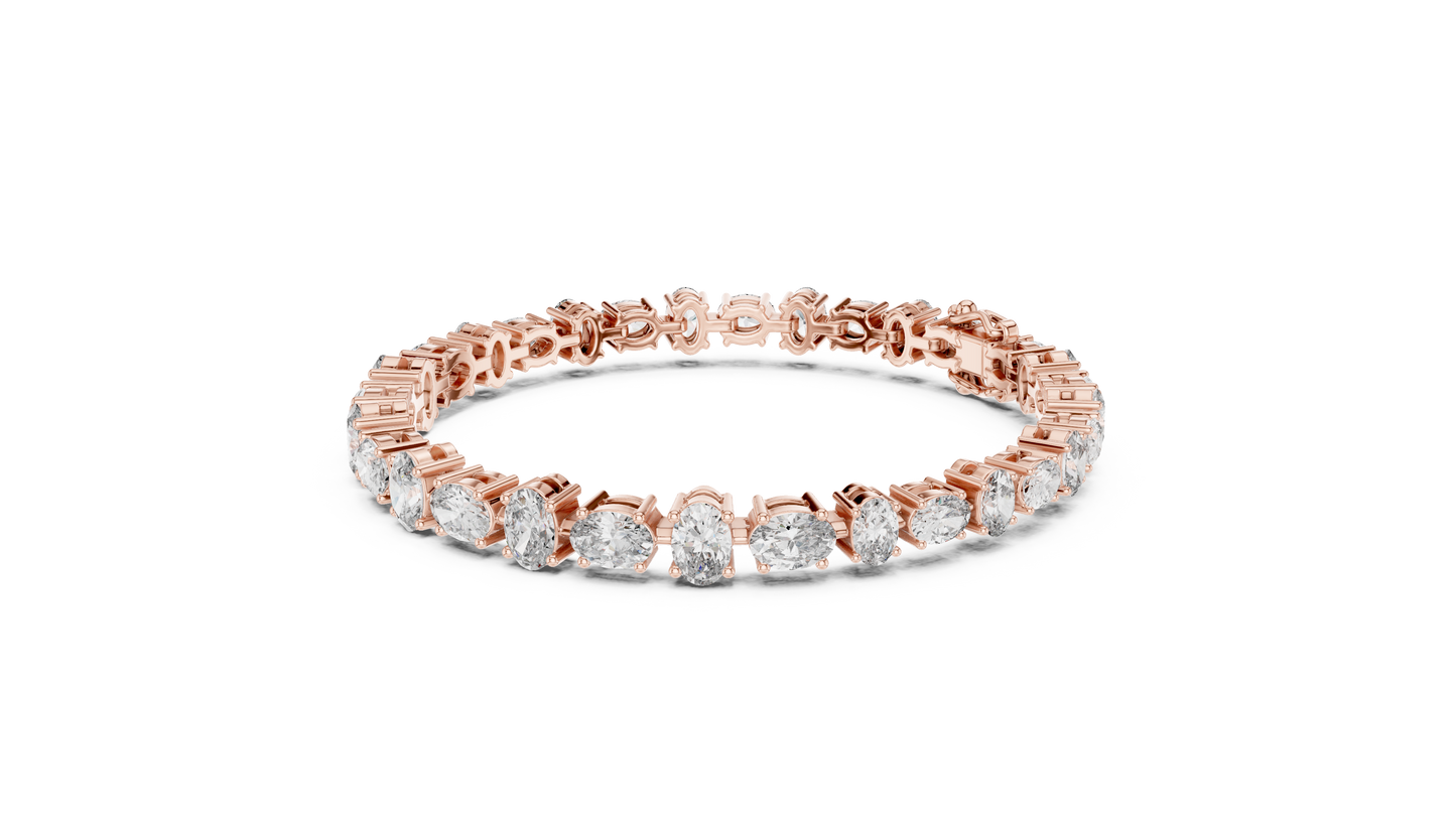 Golden Oval Grace Diamond Bracelet