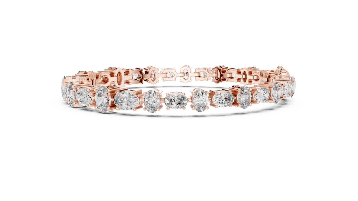Golden Oval Grace Diamond Bracelet