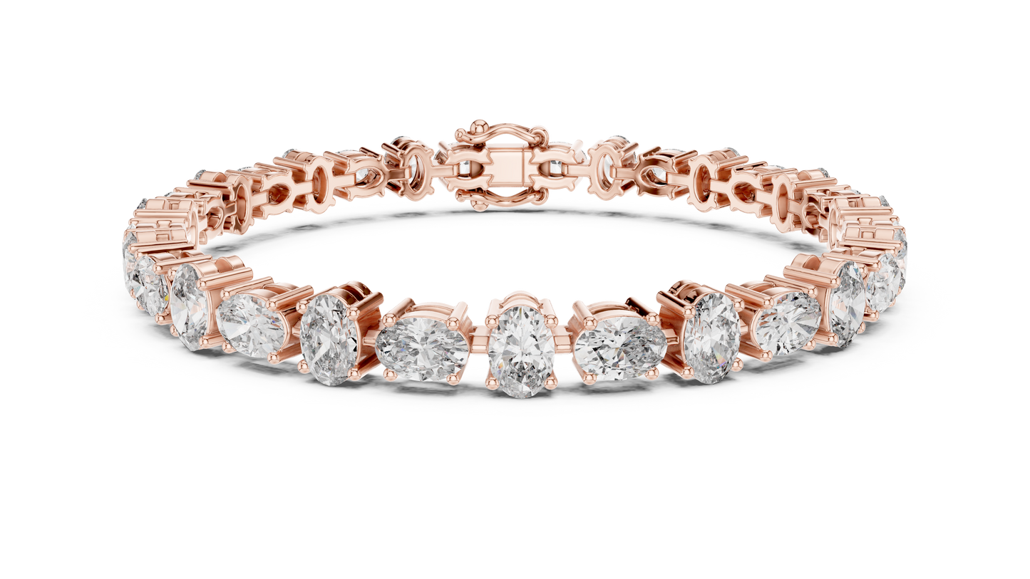 Golden Oval Grace Diamond Bracelet