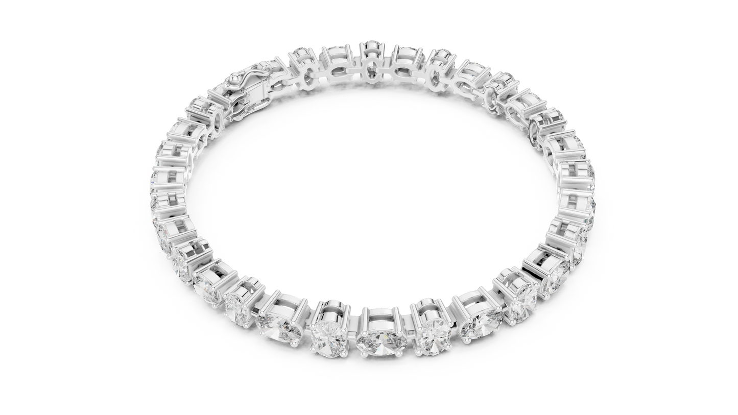 Golden Oval Grace Diamond Bracelet