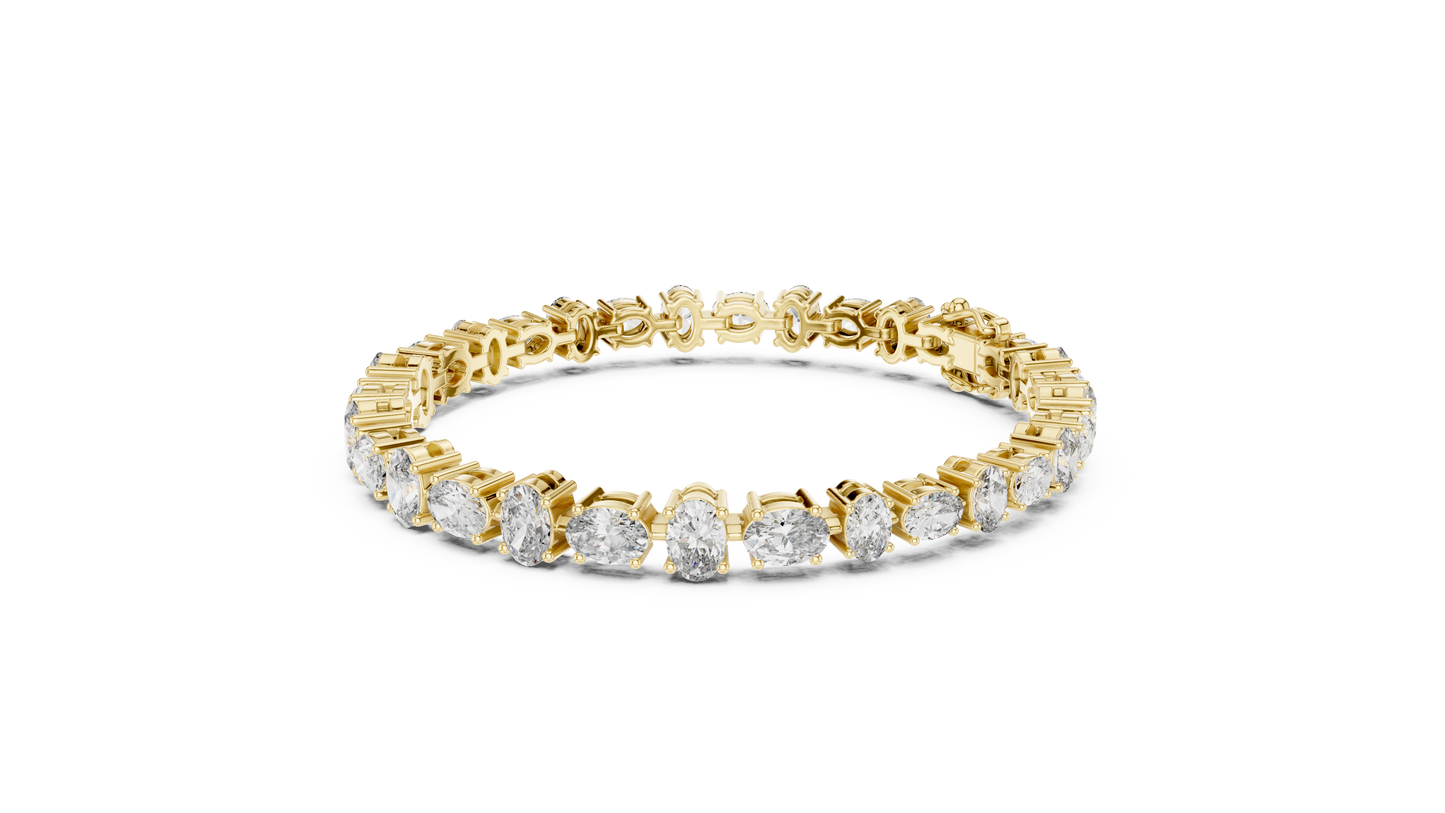 Golden Oval Grace Diamond Bracelet