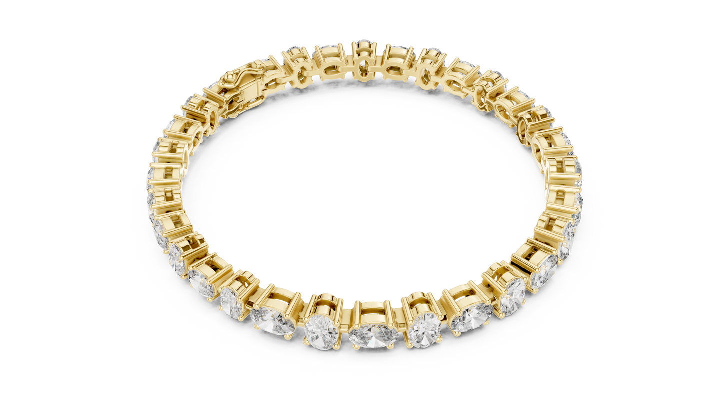 Golden Oval Grace Diamond Bracelet
