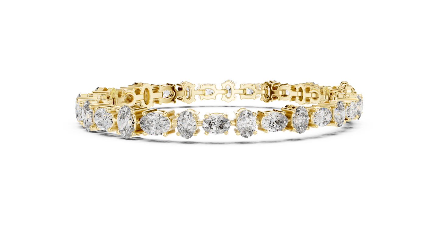 Golden Oval Grace Diamond Bracelet
