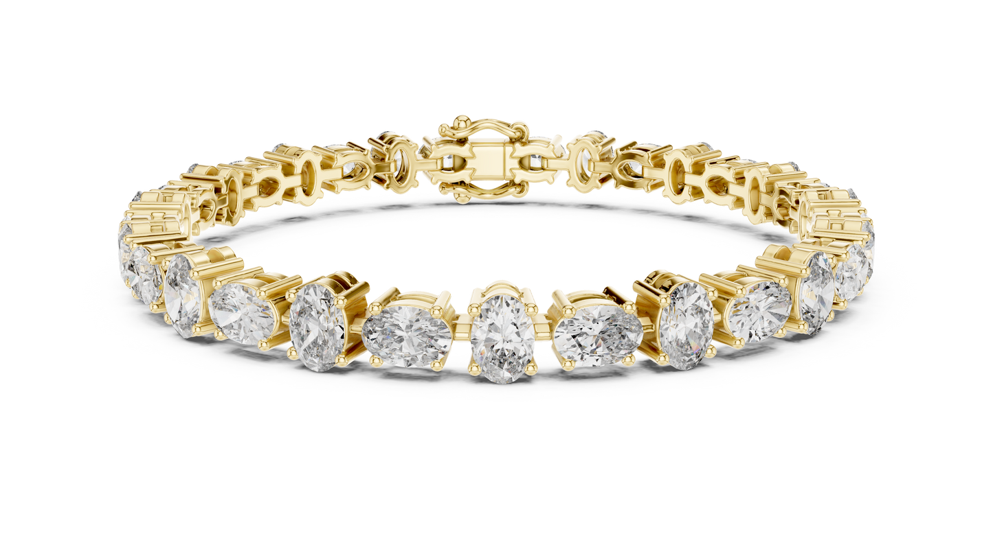 Golden Oval Grace Diamond Bracelet