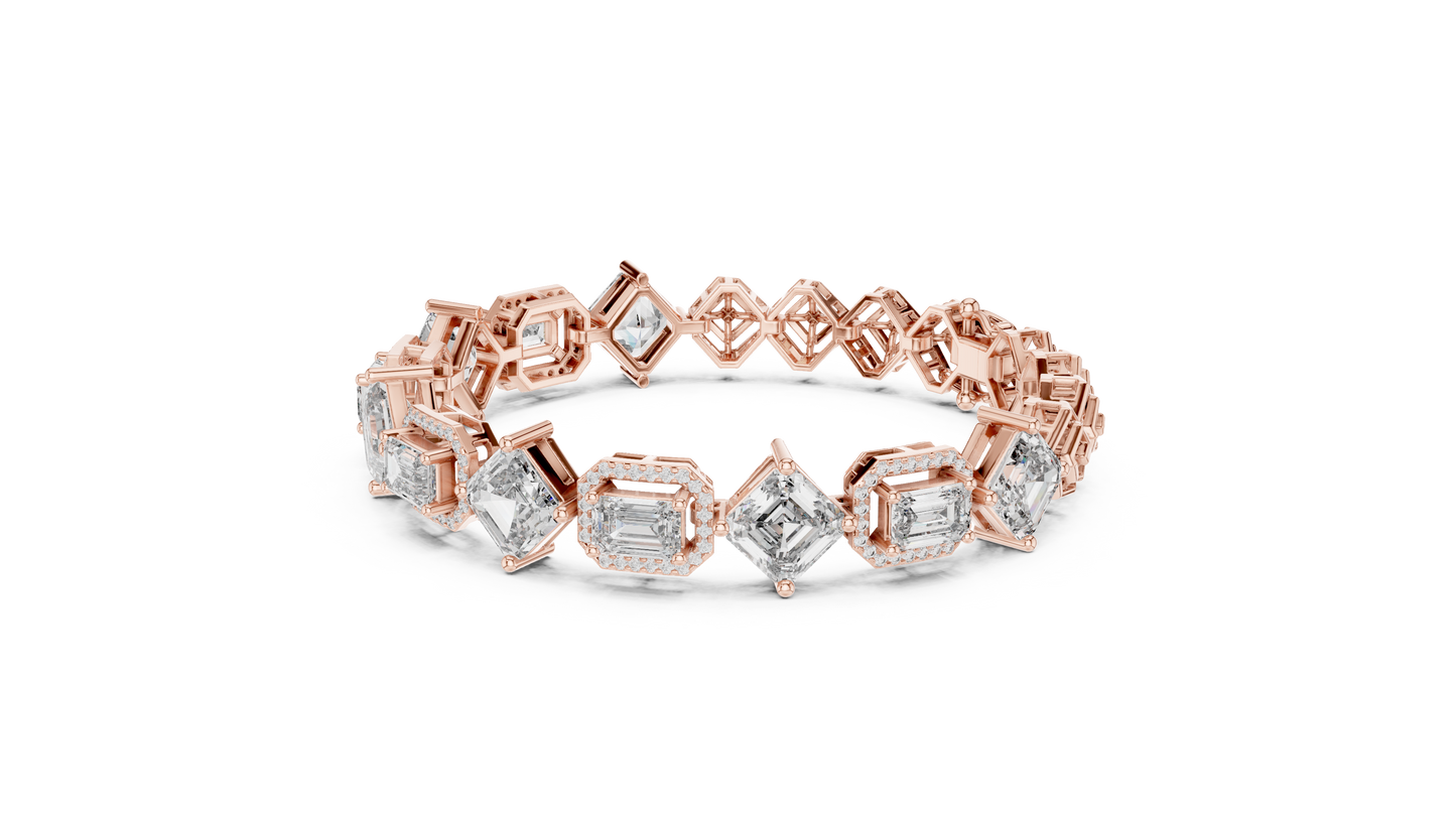 Elite Halo Frame Diamond Bracelet
