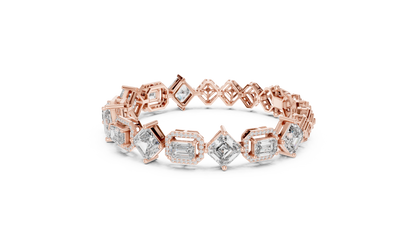 Elite Halo Frame Diamond Bracelet