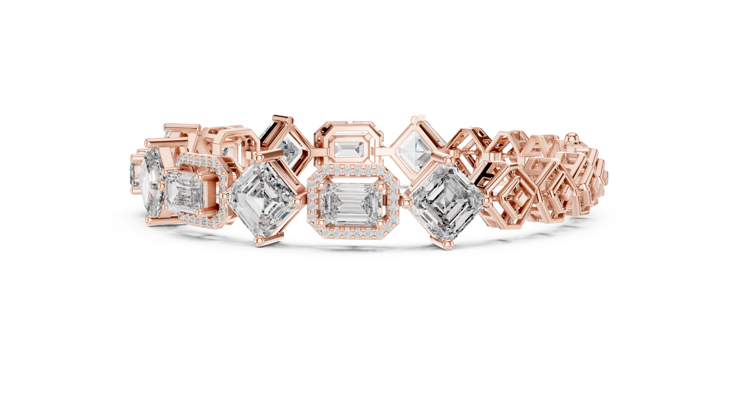 Elite Halo Frame Diamond Bracelet