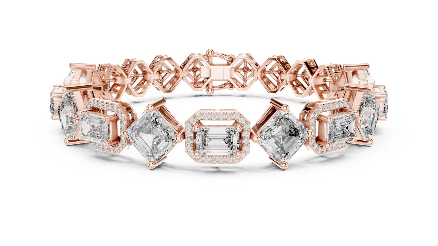 Elite Halo Frame Diamond Bracelet