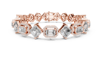 Elite Halo Frame Diamond Bracelet