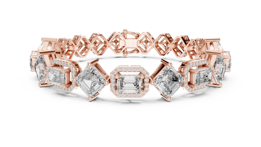 Elite Halo Frame Diamond Bracelet
