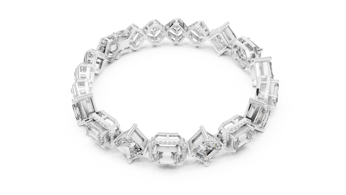 Elite Halo Frame Diamond Bracelet