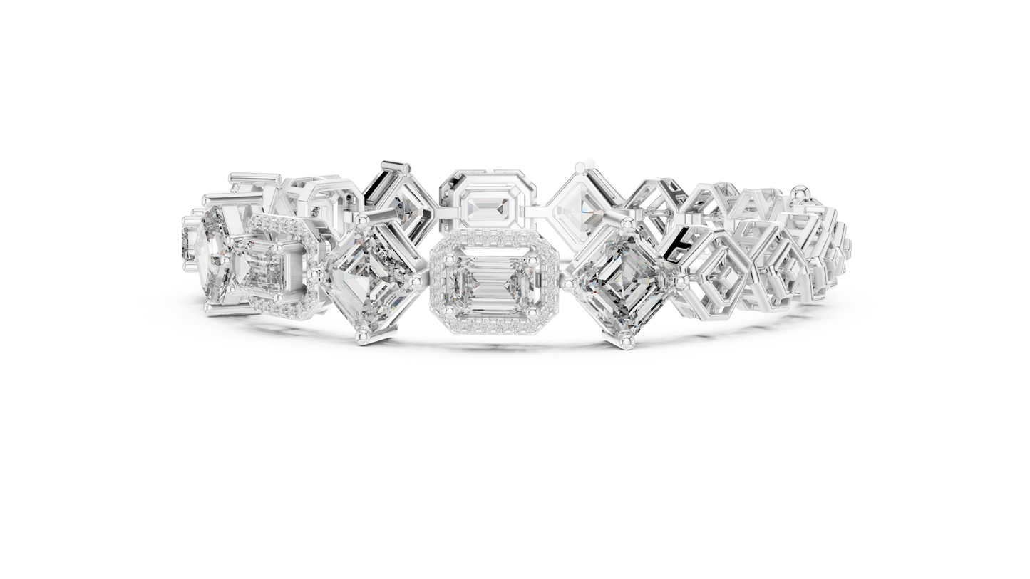 Elite Halo Frame Diamond Bracelet