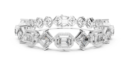 Elite Halo Frame Diamond Bracelet