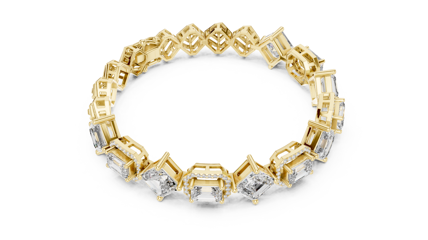 Elite Halo Frame Diamond Bracelet