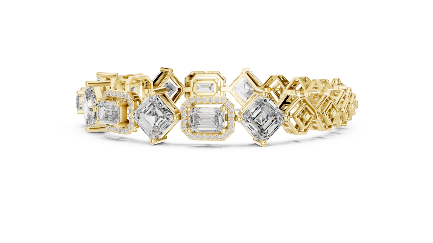 Elite Halo Frame Diamond Bracelet